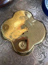 VMC Brass Cloverleaf Dish With Dog